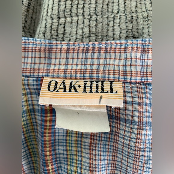 Oak*Hill Multicolor Plaid Button-Up Shirt Size Small - Picture 4 of 4